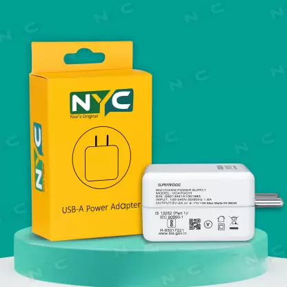 Nyc 33 W SuperVOOC 3 A Mobile Charger with Detachable Cable  (White)